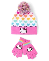 Girls Hello Kitty® Rainbow Heart 2-Piece Cold Weather Set