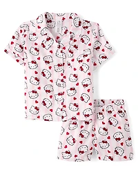 Girls Hello Kitty® Heart Satin Pajamas