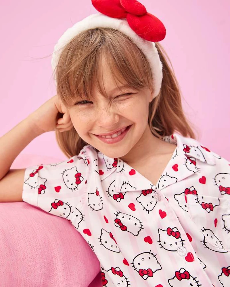 Girls Hello Kitty® Heart Satin Pajamas