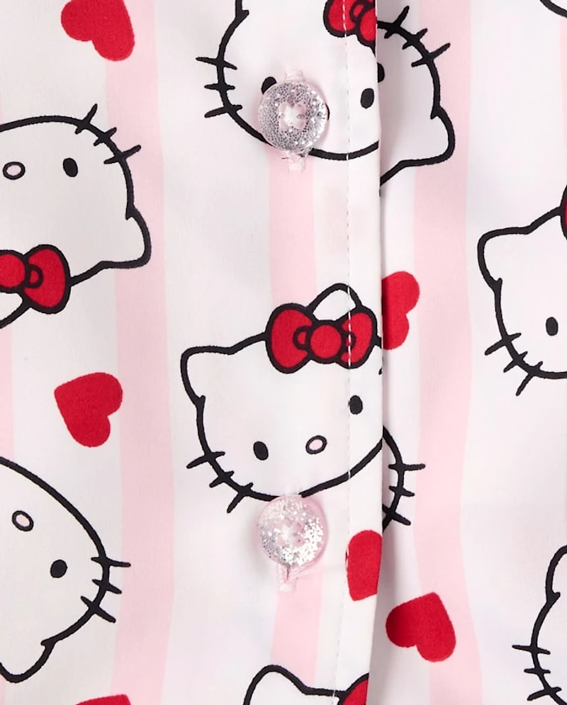 Girls Hello Kitty® Heart Satin Pajamas