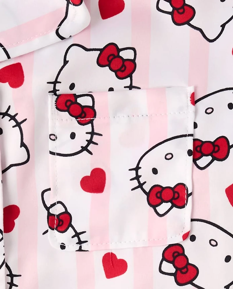 Girls Hello Kitty® Heart Satin Pajamas