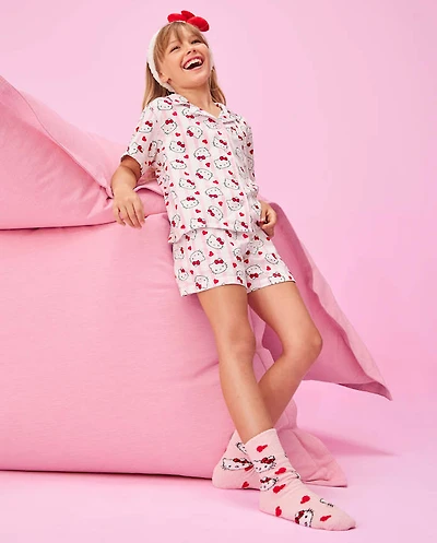 Girls Hello Kitty® Heart Satin Pajamas