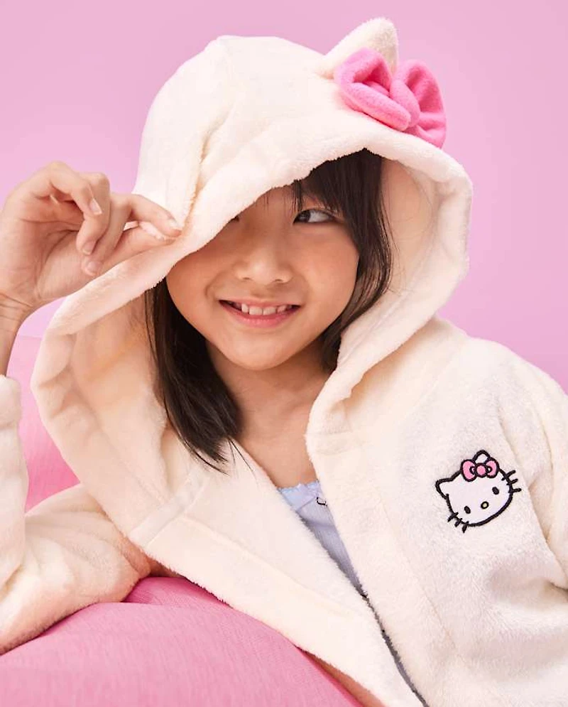 Girls Hello Kitty® Applique Fleece Robe