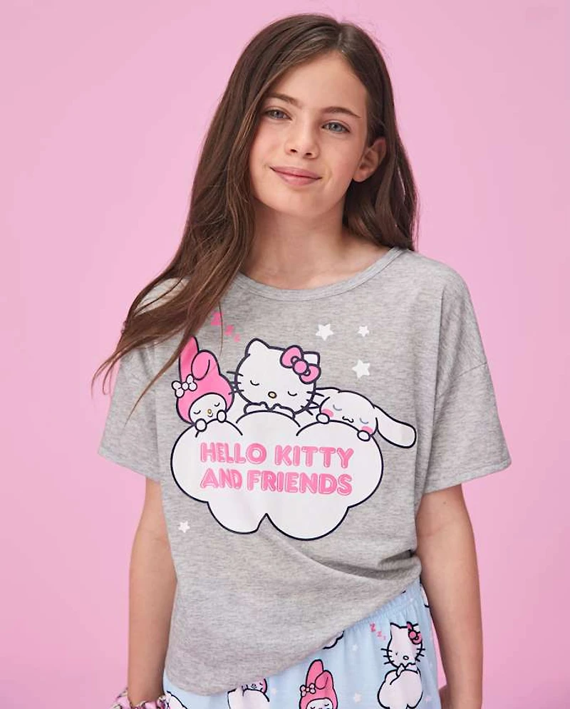 Girls Hello Kitty® And Friends 3-Piece Pajama Set