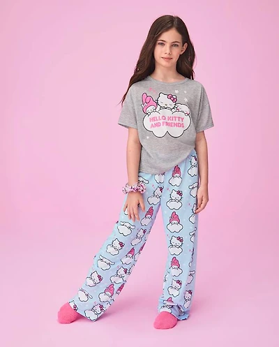 Girls Hello Kitty® And Friends 3-Piece Pajama Set