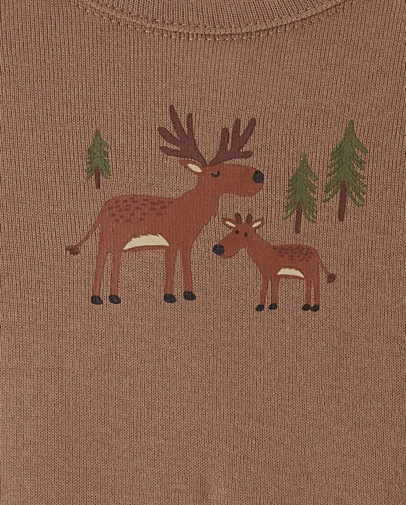 Baby Boys Moose Bodysuit 4-Pack