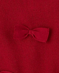 Toddler Girls Bow Sweater Dress