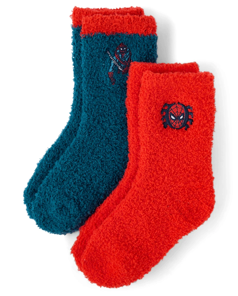 Boys Spider-Man™ Embroidered Cozy Socks 2-Pack