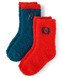Boys Spider-Man™ Embroidered Cozy Socks 2-Pack