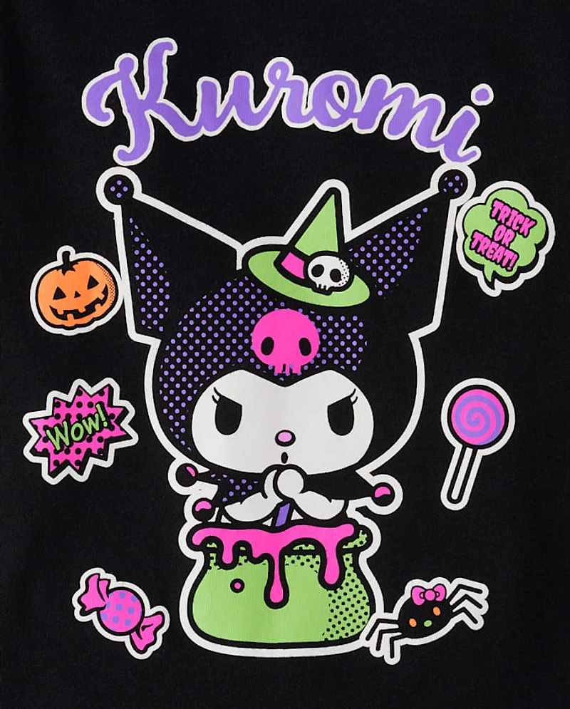 Toddler Girls Kuromi™ Glow Halloween Graphic Tee