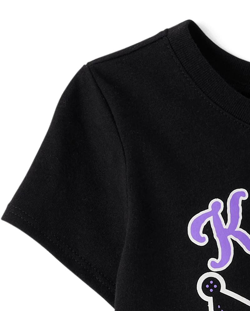Toddler Girls Kuromi™ Glow Halloween Graphic Tee