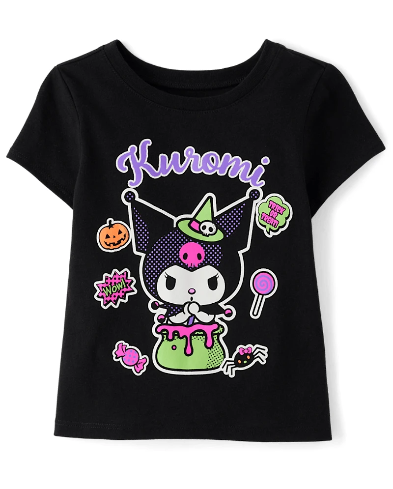 Toddler Girls Kuromi™ Glow Halloween Graphic Tee