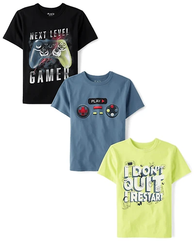 Boys Gaming Graphic Tee 3-Pack