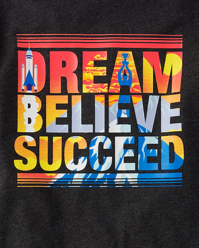 Boys Dream Believe Succeed Graphic Tee