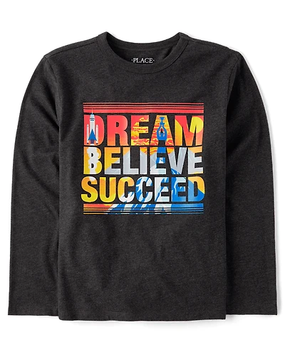 Boys Dream Believe Succeed Graphic Tee