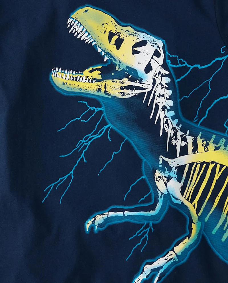 Boys Dino Skeleton Graphic Tee