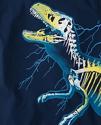 Boys Dino Skeleton Graphic Tee