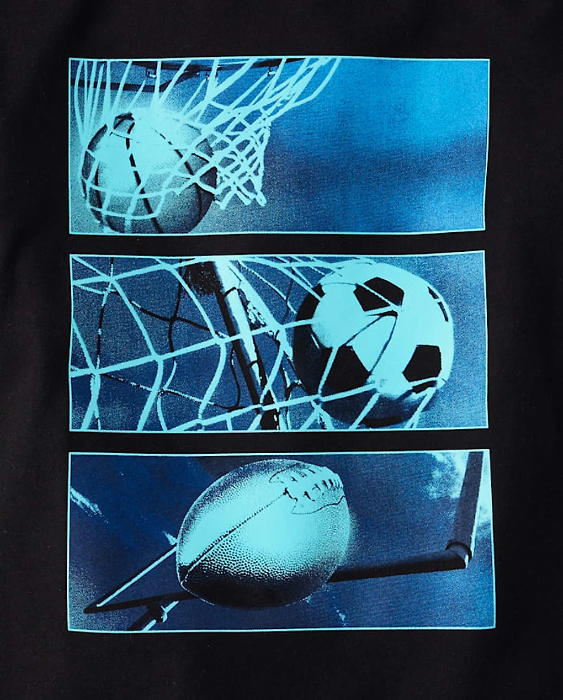 Boys Sports Grid Graphic Tee