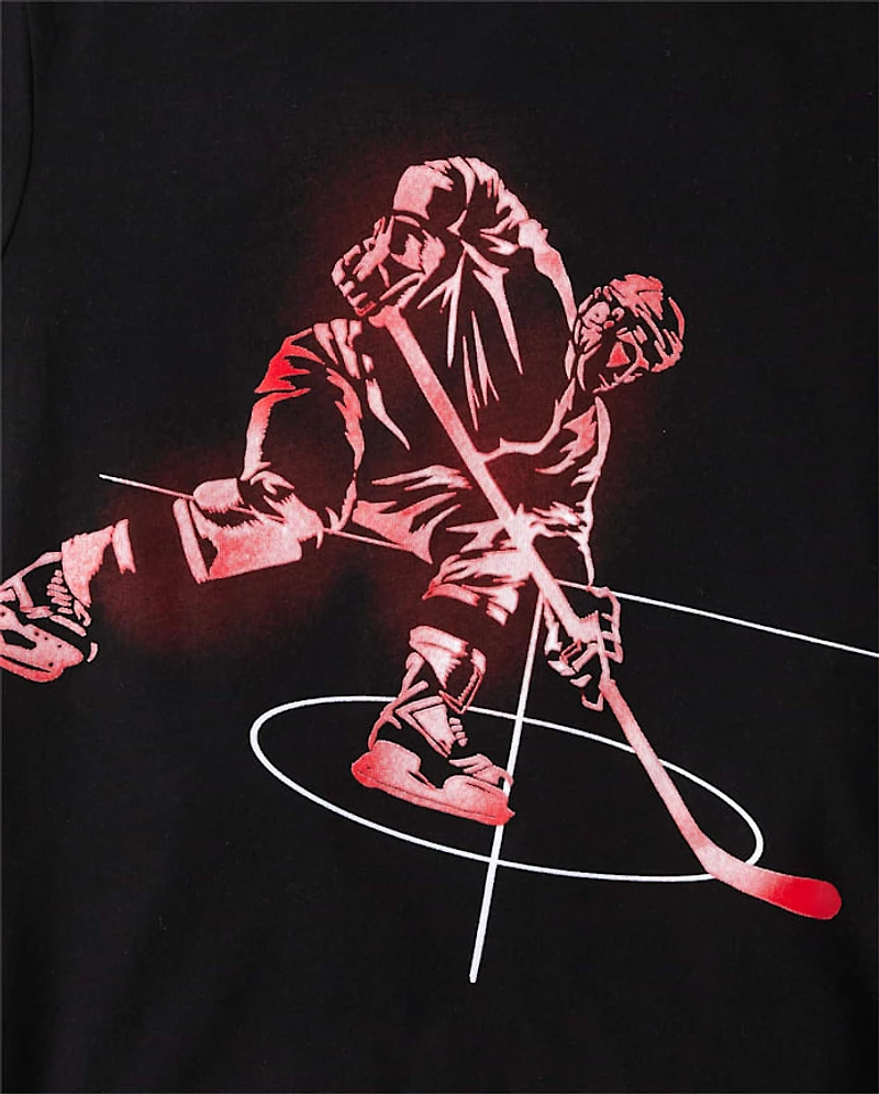 Boys Hockey Player Graphic Tee