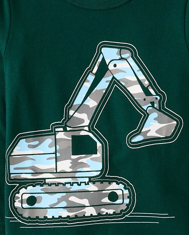 Baby And Toddler Boys Excavator Graphic Tee