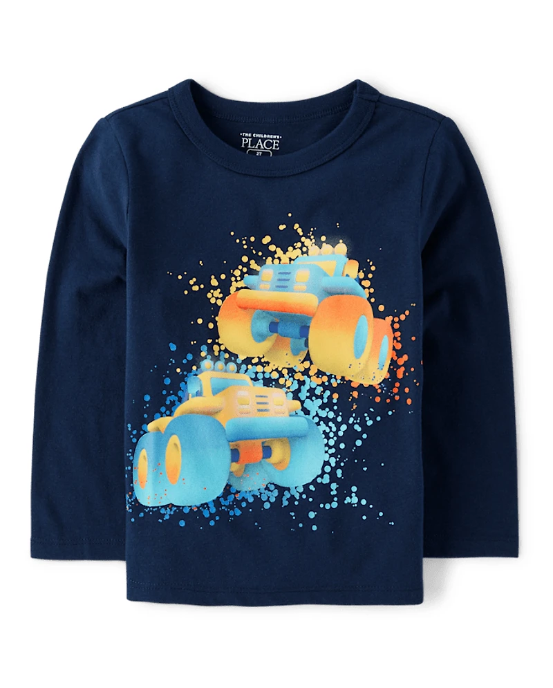 Baby And Toddler Boys Monster Trucks Graphic Tee