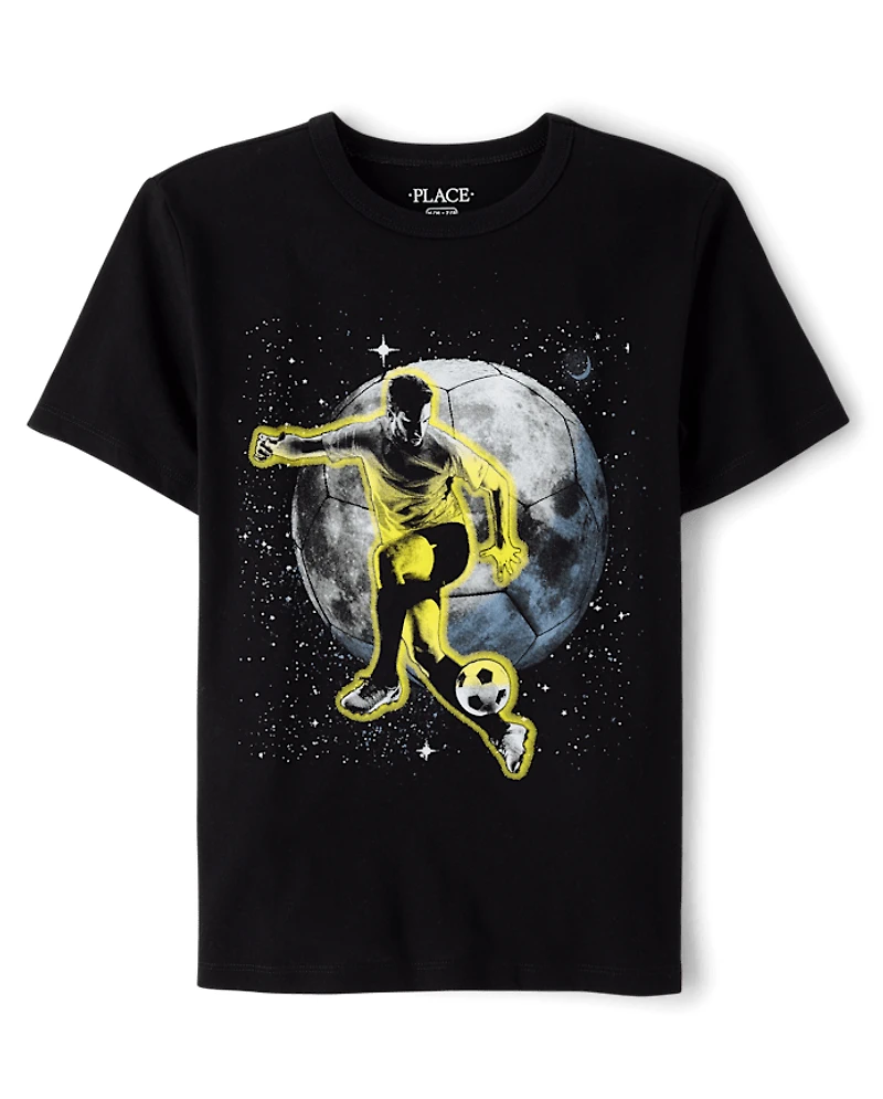 Boys Soccer Player Graphic Tee