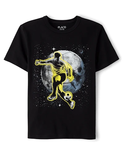 Boys Soccer Player Graphic Tee