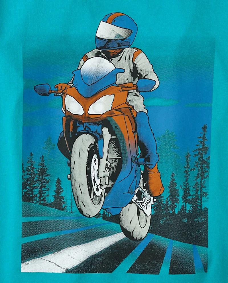 Boys Motorcycle Graphic Tee