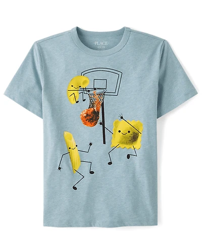 Boys Pasta Basketball Graphic Tee