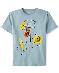 Boys Pasta Basketball Graphic Tee