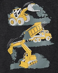 Baby And Toddler Boys Construction Vehicles Graphic Tee