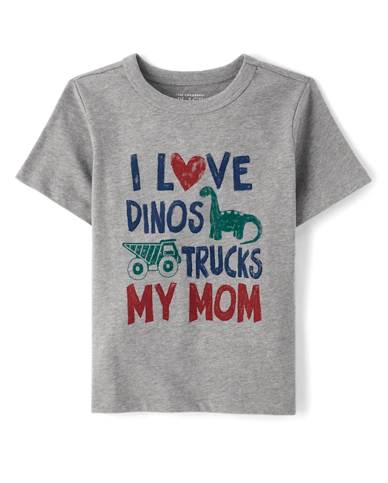 Baby And Toddler Boys Love My Mom Graphic Tee