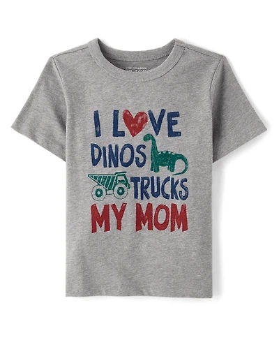 Baby And Toddler Boys Love My Mom Graphic Tee