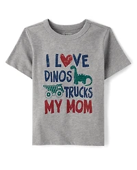 Baby And Toddler Boys Love My Mom Graphic Tee