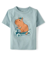 Baby And Toddler Boys Capybara Scooter Graphic Tee