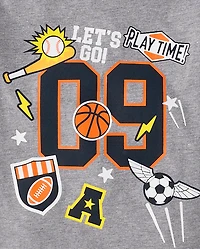 Baby And Toddler Boys Sports Patches Graphic Tee