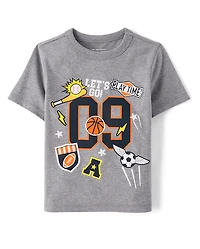 Baby And Toddler Boys Sports Patches Graphic Tee