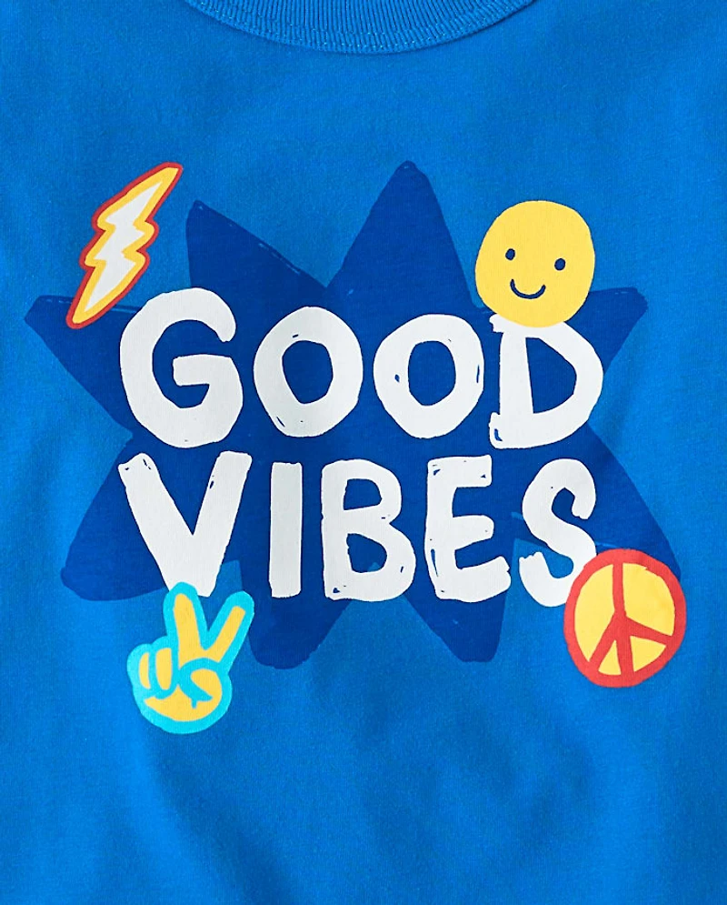 Baby And Toddler Boys Good Vibes Graphic Tee