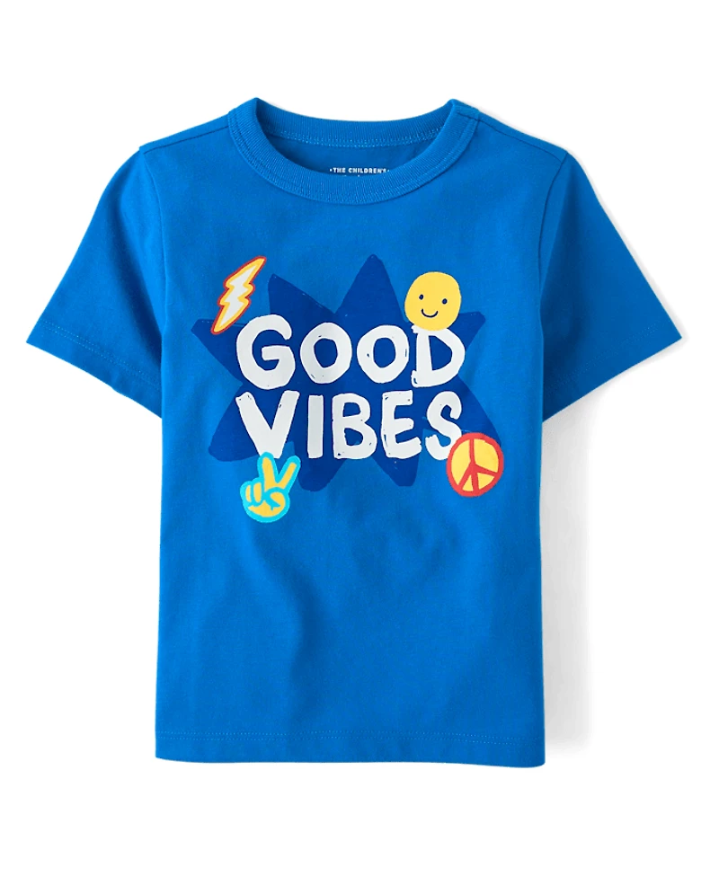 Baby And Toddler Boys Good Vibes Graphic Tee