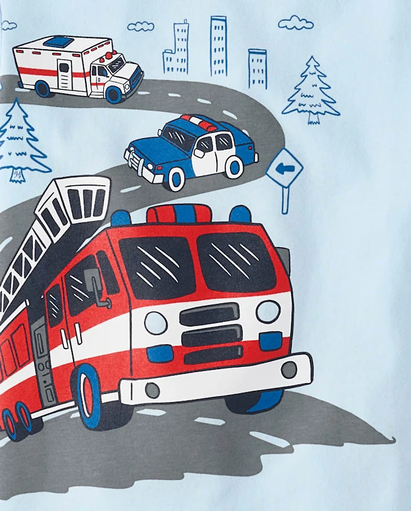 Baby And Toddler Boys Emergency Vehicles Graphic Tee