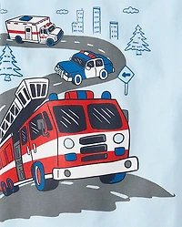 Baby And Toddler Boys Emergency Vehicles Graphic Tee
