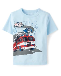 Baby And Toddler Boys Emergency Vehicles Graphic Tee