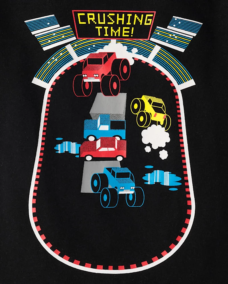 Baby And Toddler Boys Monster Truck Arena Graphic Tee