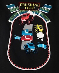 Baby And Toddler Boys Monster Truck Arena Graphic Tee