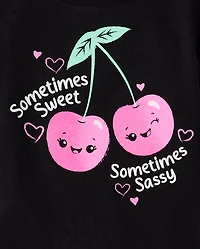 Lot de 3 t-shirts graphiques positifs pour bébés et petites filles