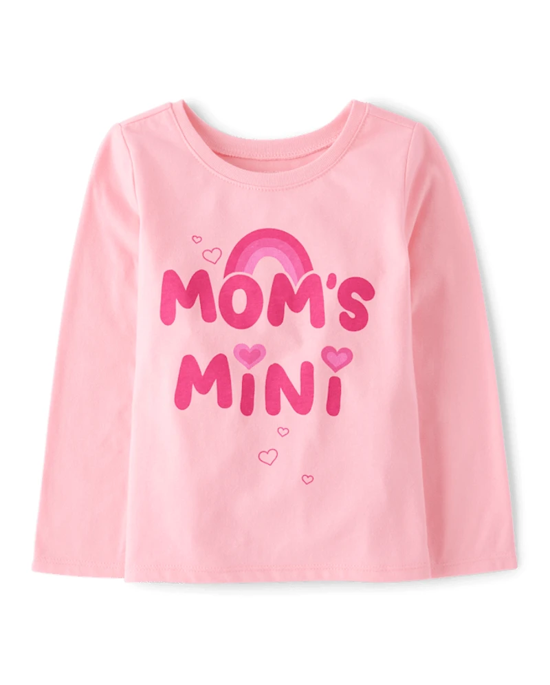 Baby And Toddler Girls Mom's Mini Graphic Tee
