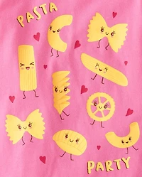 Baby And Toddler Girls Pasta Club Graphic Tee