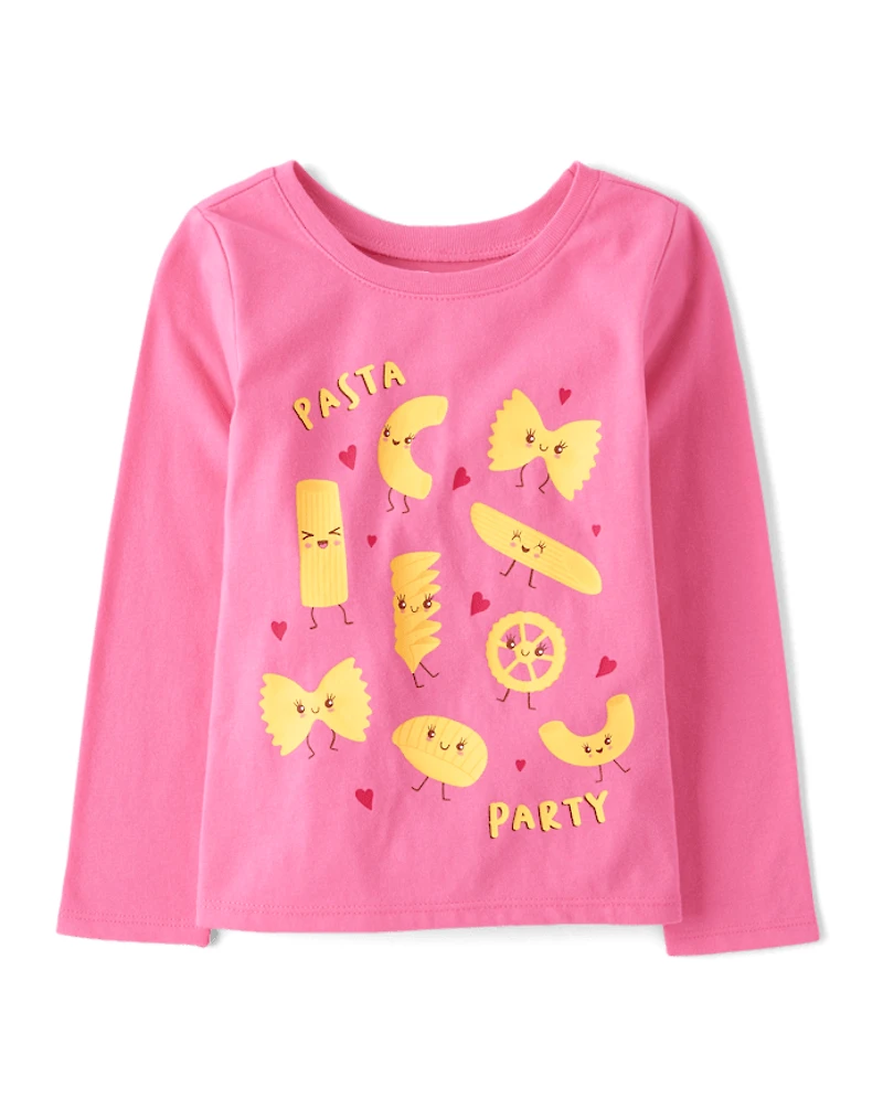 Baby And Toddler Girls Pasta Club Graphic Tee