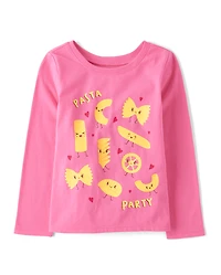 Baby And Toddler Girls Pasta Club Graphic Tee