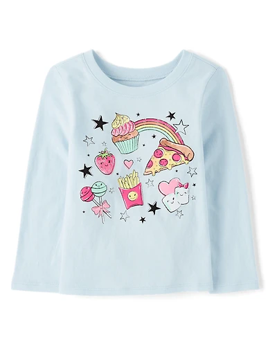Baby And Toddler Girls Snack Food Graphic Tee